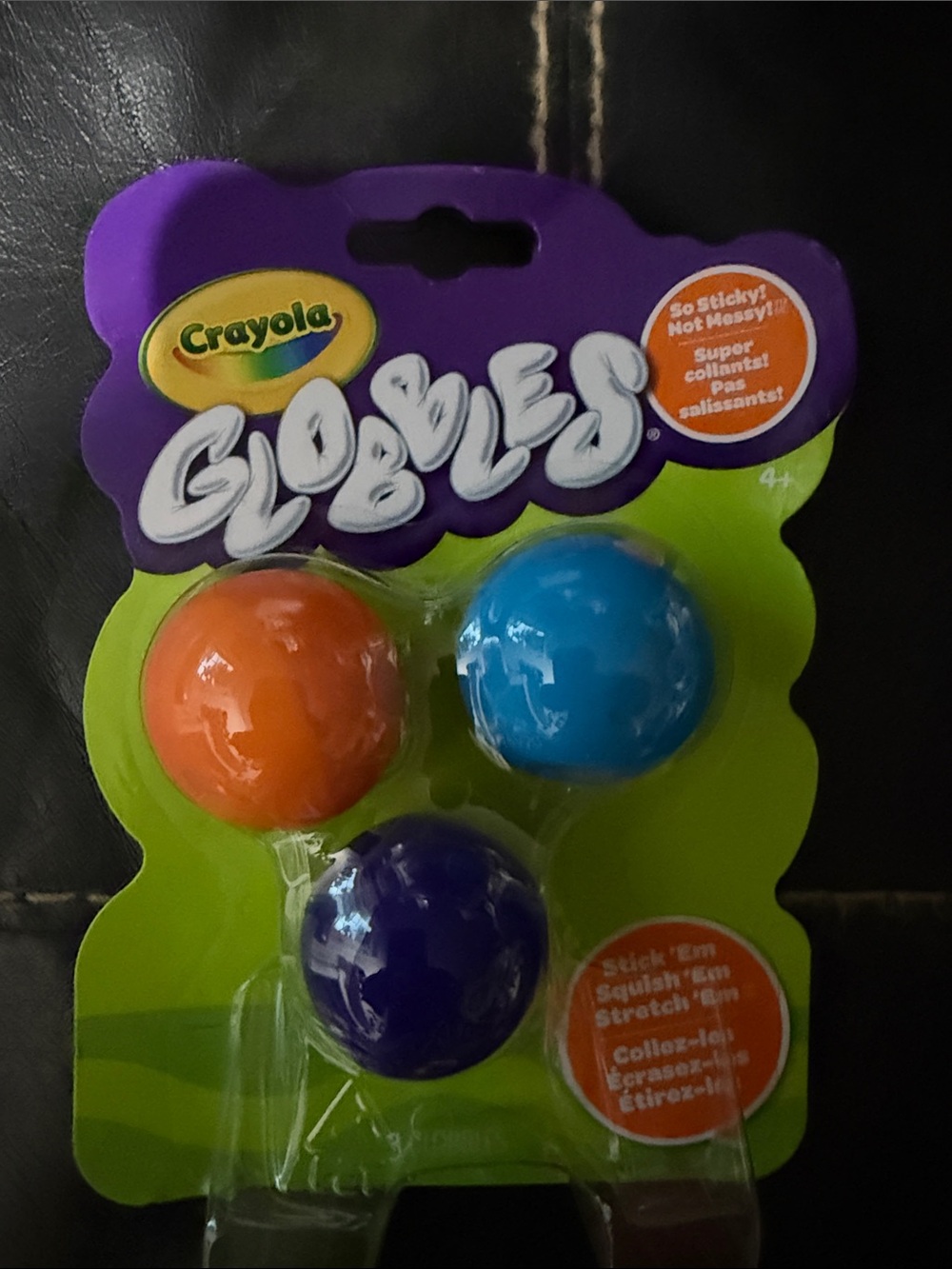New Crayola Globbles Sticky Play Balls - Orange, Blue, Purple
